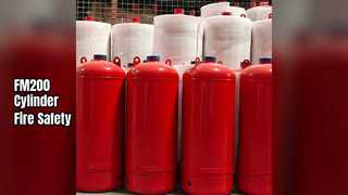 Stalowy cylinder przeciwpożarowy FM200